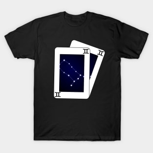 Gemini Zodiac Sign Card T-Shirt